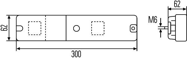 HELLA 2VA 997 113-001 Heckleuchte - Anbau/Einbau/Steckanschluss - links/rechts