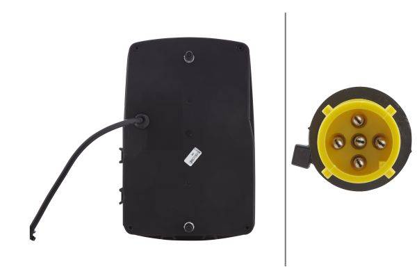 HELLA 2VA 998 233-357 Heckleuchte - Glühlampe - 12V - Anbau - Lichtscheibenfarbe: gelb - links