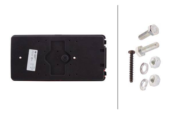 HELLA 2VB 341 032-121 Heckleuchte - 12V - Anbau/Einbau - rechts