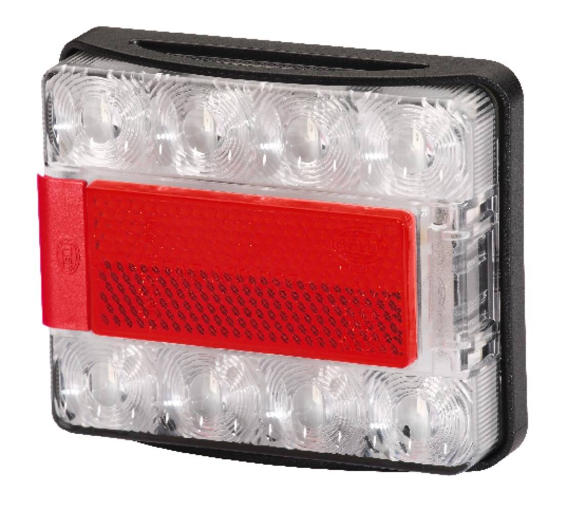 HELLA 2VB 980 720-401 Heckleuchte - LED - 12/24V - Anbau - Lichtscheibenfarbe: glasklar - Kabel: 500