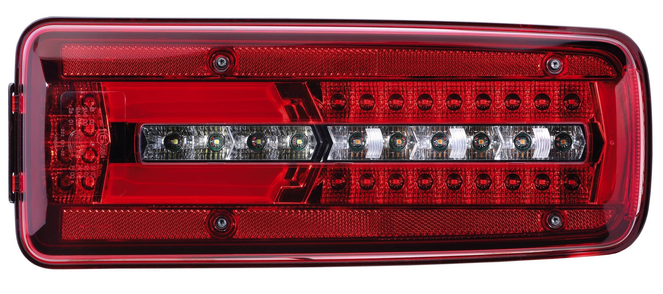 HELLA 2VD 012 381-031 Heckleuchte - Truck Full LED - LED - 24V - Anbau - LED-Lichtfarbe: gelb/rot/we