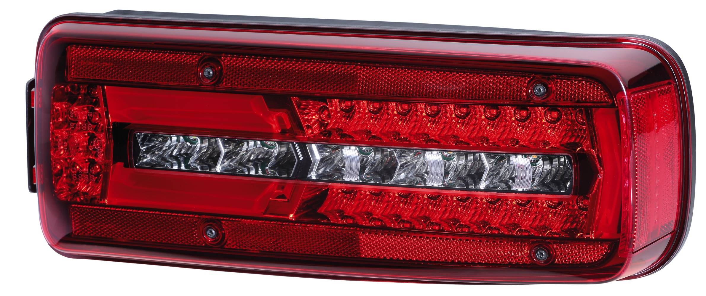 HELLA 2VP 012 381-041 Heckleuchte - Truck Full LED - LED - 24V - Anbau - LED-Lichtfarbe: gelb/rot/we