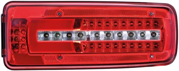 HELLA 2VD 012 381-251 Heckleuchte - Truck Full LED - LED - 24V - Anbau - LED-Lichtfarbe: gelb/rot/we
