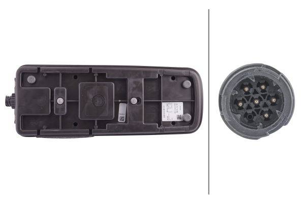 HELLA 2VD 012 381-311 Heckleuchte - Truck Full LED - LED - 24V - Anbau - LED-Lichtfarbe: gelb/rot/we