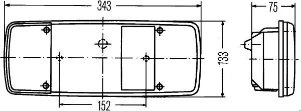 HELLA 2SK 003 567-321 Heckleuchte - 12/24V - Anbau - rechts