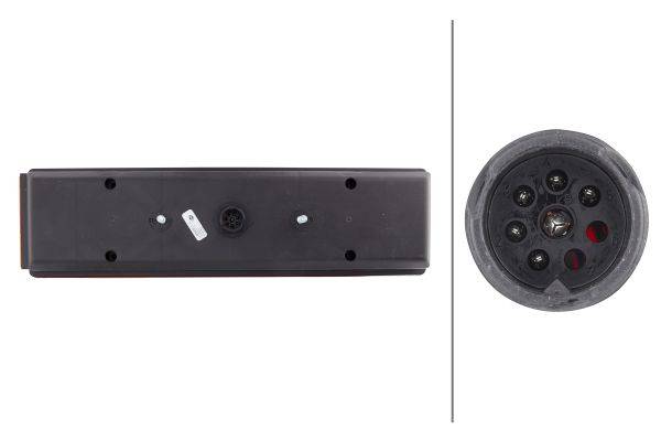 HELLA 2VP 007 323-111 Heckleuchte - 24V - Anbau - 8-polig - links