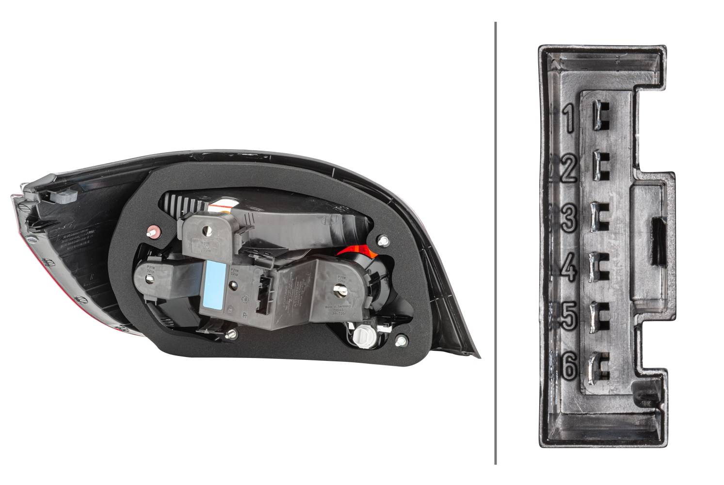 HELLA 2VP 008 679-121 Heckleuchte - Glühlampe - rechts - für u.a. BMW 5 (E60)