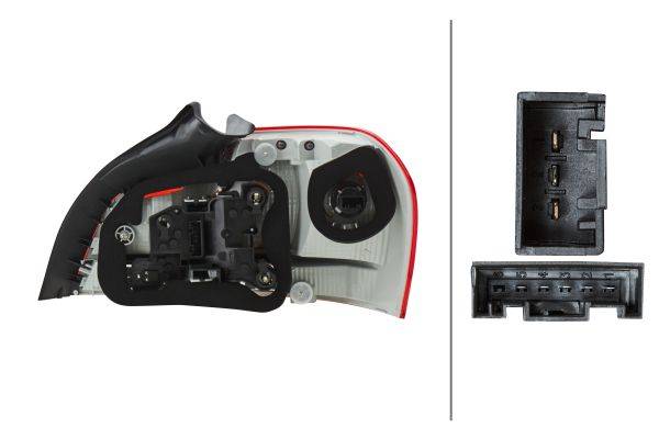 HELLA 2VP 010 756-211 Heckleuchte - LED - weiß/rot - links - für u.a. BMW 1 Convertible (E88)