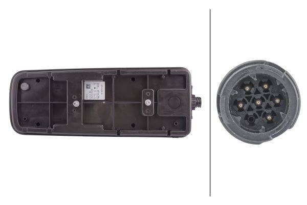 HELLA 2VP 012 381-021 Heckleuchte - Truck Full LED - LED - 24V - Anbau - LED-Lichtfarbe: gelb/rot/we