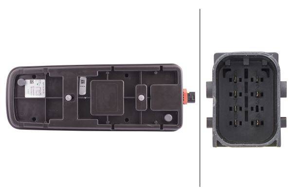 HELLA 2VP 012 381-221 Heckleuchte - Truck Full LED - LED - 24V - Anbau - LED-Lichtfarbe: gelb/rot/we