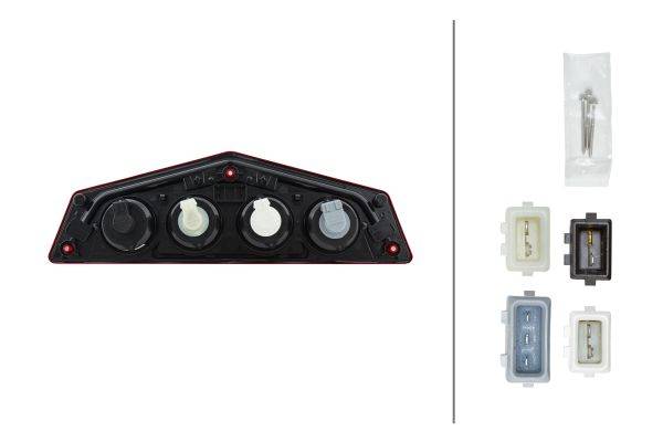 HELLA 2VP 012 570-081 Heckleuchte - Caraluna X - 12V - Einbau - Lichtscheibenfarbe: glasklar/rot - r