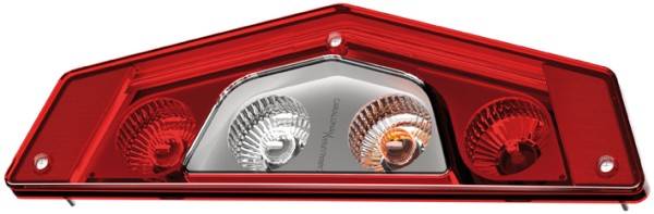 HELLA 2VP 012 570-071 Heckleuchte - Caraluna X - 12V - Einbau - Lichtscheibenfarbe: glasklar/rot - l