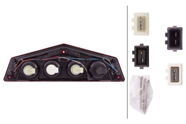 HELLA 2VP 012 570-121 Heckleuchte - Caraluna X - Hybrid - 12V - Einbau - rechts