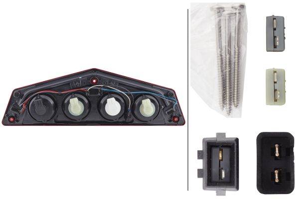 HELLA 2VP 012 570-181 Heckleuchte - Caraluna X - Hybrid - 12V - Einbau - Lichtscheibenfarbe: glaskla
