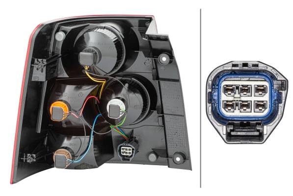 HELLA 2VP 238 023-161 Heckleuchte - Glühlampe - rechts - für u.a. Land Rover Range Rover Sport (L320