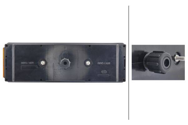 HELLA 2VP 340 450-021 Heckleuchte - EasyConn I - mit senkrechten Lichtkammern - Anbau/PG-Verschraubu