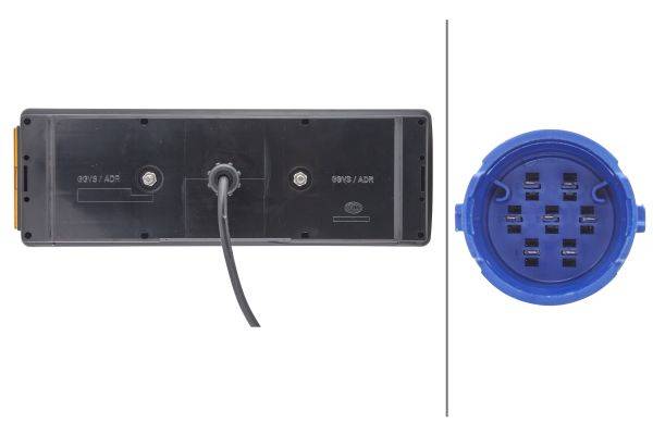 HELLA 2VP 340 450-441 Heckleuchte - EasyConn I - mit senkrechten Lichtkammern - 24V - Anbau - Kabel: