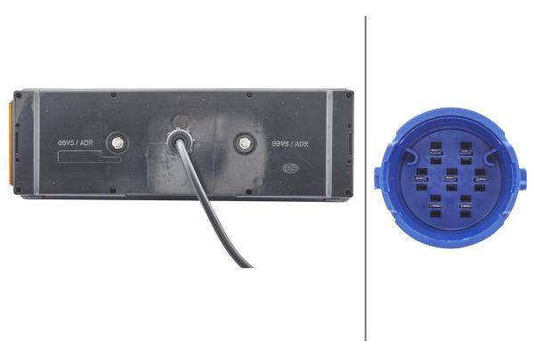 HELLA 2VP 340 450-501 Heckleuchte - EasyConn I - mit waagerechten Lichtkammern - 24V - Anbau - Kabel