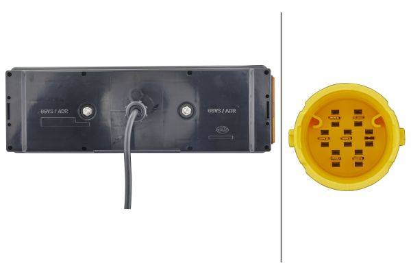 HELLA 2VP 340 450-511 Heckleuchte - EasyConn I - mit waagerechten Lichtkammern - 24V - Anbau - Kabel