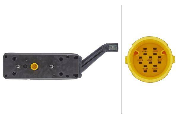 HELLA 2VP 340 940-111 Heckleuchte - EasyConn II Hybrid - LED - 24V - Anbau - Lichtscheibenfarbe: gla