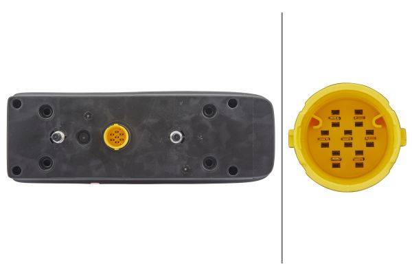 HELLA 2VP 340 942-011 Heckleuchte - EasyConn II Hybrid - Hybrid - 24V - Anbau - LED-Lichtfarbe: rot