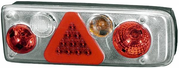 HELLA 2VP 340 942-011 Heckleuchte - EasyConn II Hybrid - Hybrid - 24V - Anbau - LED-Lichtfarbe: rot