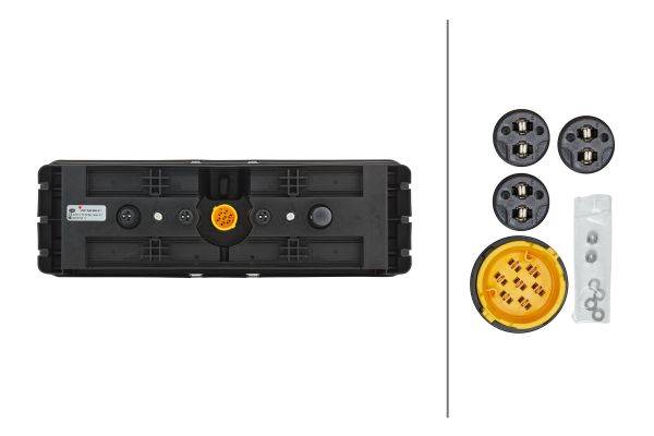 HELLA 2VP 340 960-011 Heckleuchte - LED - 24V - rechteckig - Anbau - Stecker: EasyConn 1 x 7/EasyCon