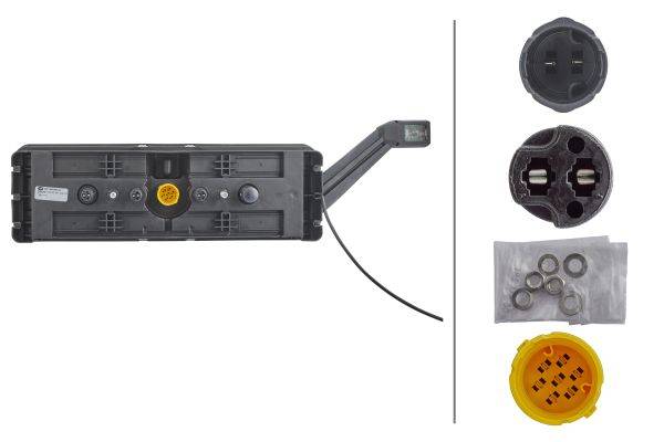 HELLA 2VP 340 960-231 Heckleuchte "Krone" - 24V - Anbau - Stecker: EasyConn - 7-polig - links