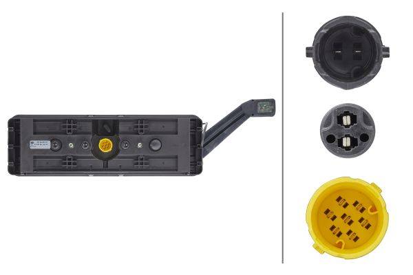 HELLA 2VP 340 961-151 Heckleuchte - Hybrid - 24V - rechteckig - Anbau - Stecker: EasyConn 1 x 7/Easy