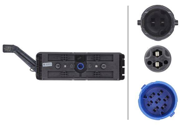 HELLA 2VP 340 961-161 Heckleuchte - Hybrid - 24V - rechteckig - Anbau - Stecker: EasyConn 1 x 7/Easy