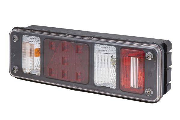 HELLA 2VP 340 961-411 Heckleuchte - Hybrid - 24V - rechteckig - Anbau - Stecker: DIN-Bajonett 1 x 7/