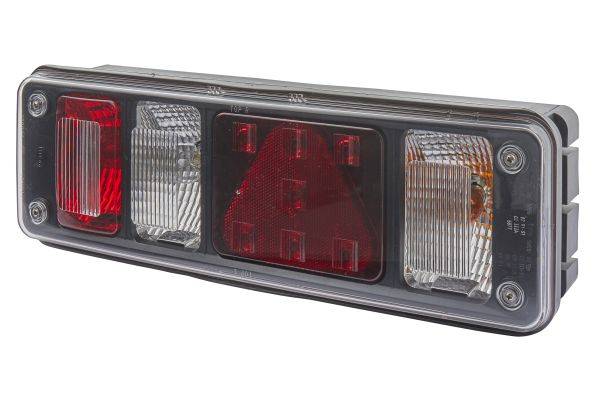HELLA 2VP 340 961-421 Heckleuchte - Hybrid - 24V - rechteckig - Anbau - Stecker: DIN-Bajonett 1 x 7/
