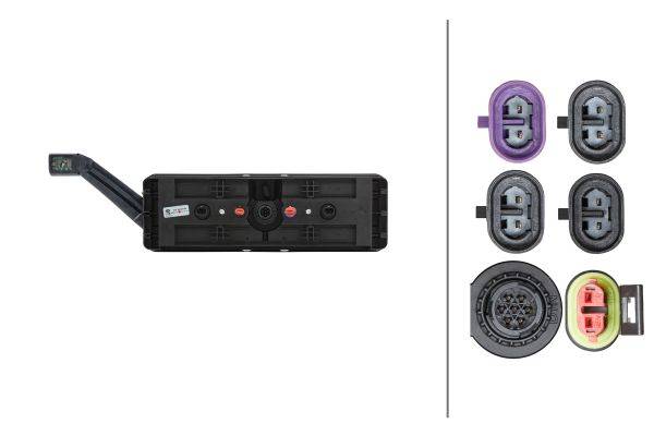 HELLA 2VP 340 961-441 Heckleuchte - Hybrid - 24V - rechteckig - Anbau - Stecker: DIN-Bajonett 1 x 7/
