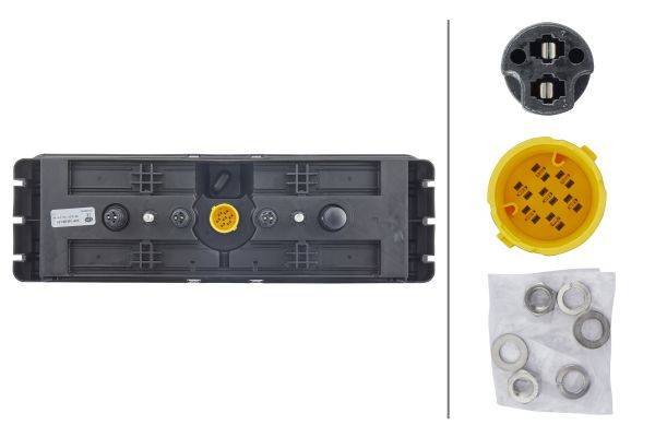 HELLA 2VP 340 961-511 Heckleuchte - Hybrid - 24V - Anbau - Stecker: EasyConn 1 x 7/EasyConn 4 x 2 -