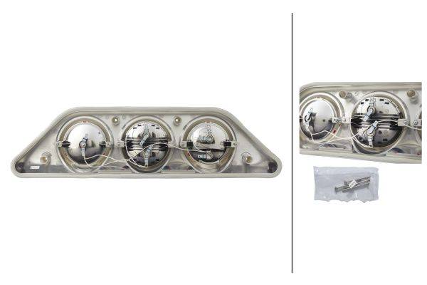 HELLA 2VP 343 520-051 Heckleuchte - Caraluna Modular - 12V - Anbau - Lichtscheibenfarbe: glasklar -