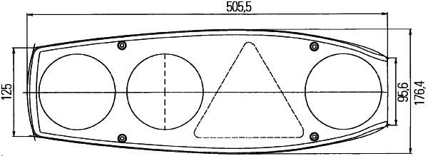 HELLA 2VP 343 590-027 Heckleuchte - Caraluna Modular II Plus - 12V - Einbau - rechts