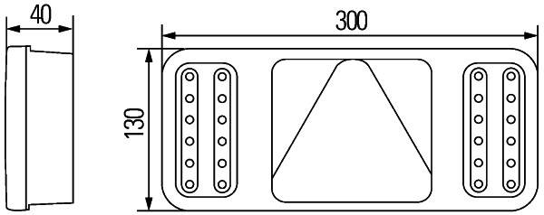 HELLA 2VP 345 900-341 Heckleuchte - Coluna - 12V - rechts
