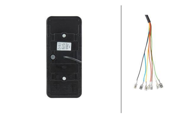 HELLA 2VP 345 900-261 Heckleuchte - Coluna - LED - 24V - Anbau/Stehbolzen - LED-Lichtfarbe: gelb/rot