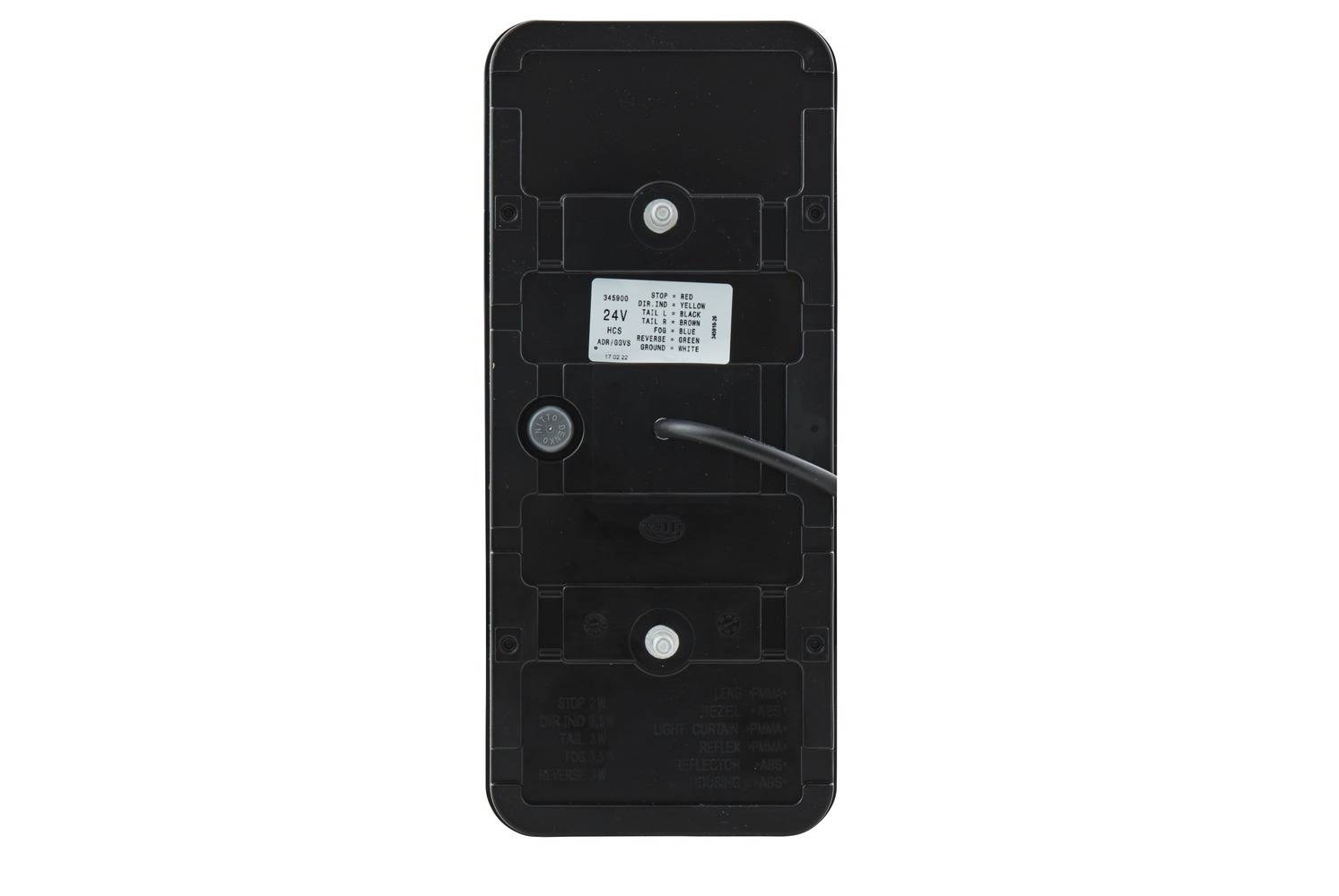 HELLA 2VP 345 900-261 Heckleuchte - Coluna - LED - 24V - Anbau/Stehbolzen - LED-Lichtfarbe: gelb/rot