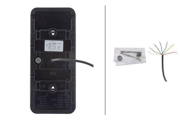 HELLA 2VP 345 900-411 Heckleuchte - Coluna - LED - 12V - Anbau/geschraubt - LED-Lichtfarbe: gelb/rot