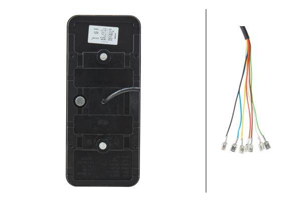 HELLA 2VP 345 900-471 Heckleuchte - Coluna - LED - 12V - Anbau/Stehbolzen - LED-Lichtfarbe: gelb/rot