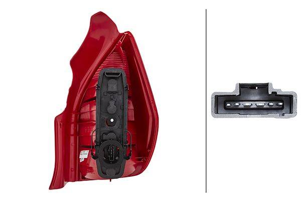 HELLA 2VP 354 030-031 Heckleuchte - Glühlampe - links - für u.a. Citroën C2 (Jm_)