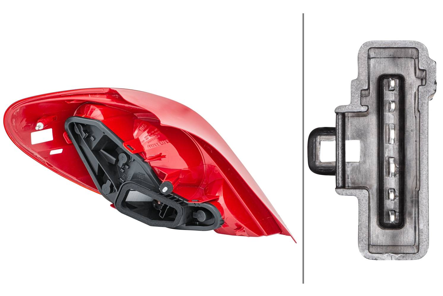 HELLA 2VP 354 038-021 Heckleuchte - Glühlampe - rechts - für u.a. Peugeot 207 (Wa_, Wc_)