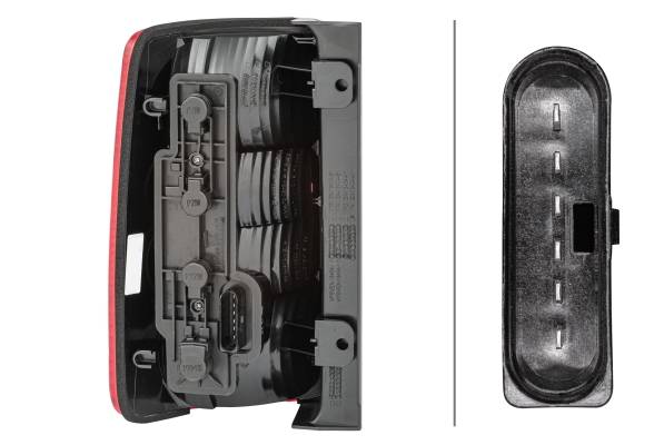 HELLA 2VP 354 043-021 Heckleuchte - Glühlampe - rechts - für u.a. VW Caddy III Estate (2Kb, 2Kj, 2Cb