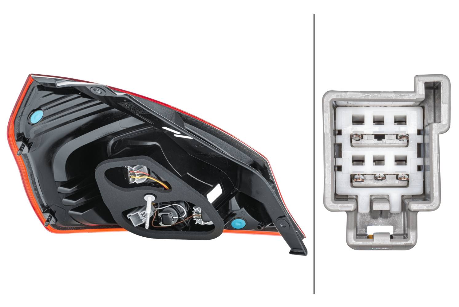 HELLA 2VP 354 805-021 Heckleuchte - Glühlampe - rechts - für u.a. Ford Fiesta VI (Cb1, Ccn)