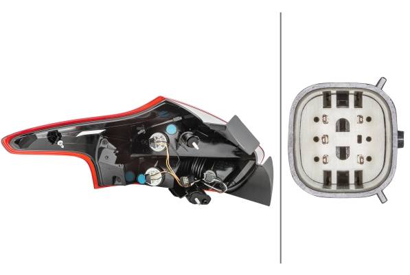 HELLA 2VP 354 828-061 Heckleuchte - Glühlampe - rechts - für u.a. Ford Focus Iii