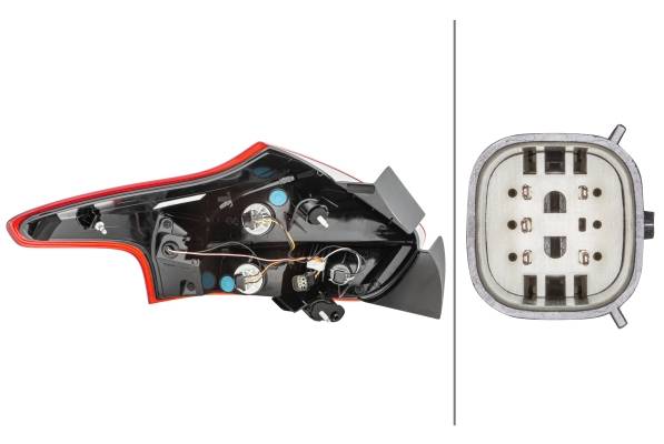 HELLA 2VP 354 828-081 Heckleuchte - LED - rechts - für u.a. Ford Focus Iii
