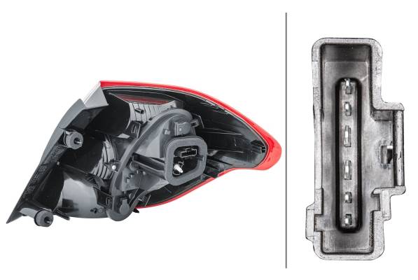 HELLA 2VP 354 988-011 Heckleuchte - Glühlampe - äusserer Teil - links - für u.a. Citroën C4 II (B7)