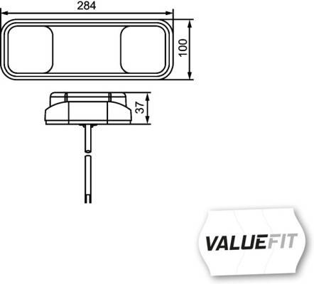 HELLA 2VP 357 018-001 Heckleuchte - Valuefit - LED - 12/24V - links/rechts