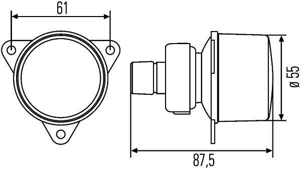 HELLA 2BA 008 221-001 Blinkleuchte - glasklar - links/rechts/vorne
